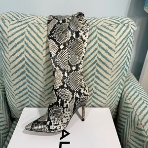 Aldo Thadonna snake skin thigh high boot